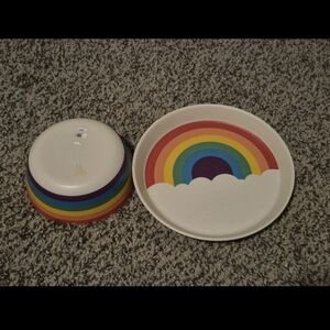 Rainbow Plate and Bowl Set